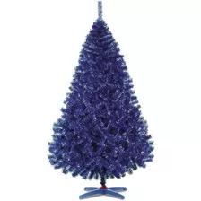 Arbol De Navidad Pino Monarca De Lujo Azul Metalico De 190cm