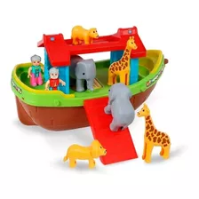 Brinquedo Barco Arca De Noé 22 Peças C/ Animais Maral