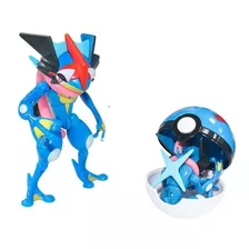 Pokebola De 7cm + Ash-greninja Articulado 11cm B50a