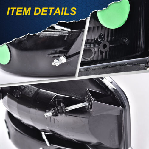 Black Headlights+bumper+corner Lamps Fit For 92-96 Ford  Oad Foto 8