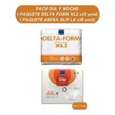 Pack Pañal Nocturno Abena Slip + Pañal De Día Delta Form Xl2