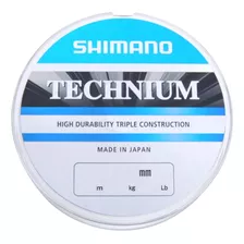 Línea Mono. Shimano Technium: 0,25 Mm (6,1 Kg), 200 Metros