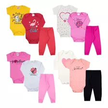 Body Bebê Estampado + Calça Kit C/12 Pçs Roupa Bebê Atacado