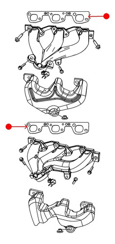 Empaque (par) Multiple Escape Jeep Wrangler 3.8 Victor Reinz Foto 2