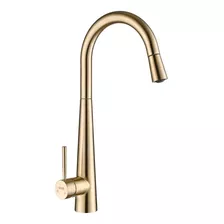 Torneira Monocomando Gourmet Dourado Escovado Extensível