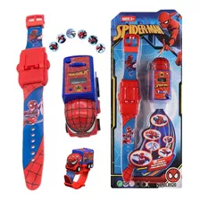 Reloj Infantil 3d Spiderman Digital Con Proyector Y Auto