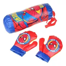 Saco De Pancada Boxe Infantil Do Homem Aranha Com Luvas