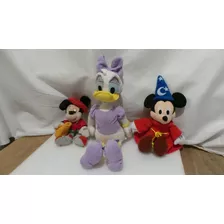 Bonecos De Pelúcia Mickey Feiticeiro Mago Disney + 2 Bonecos