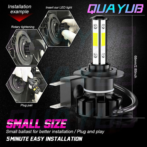 Para Renault Logan 2015-19 Kit De Bombillas De Luz Alta/baja Foto 3