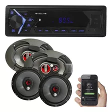 Som Automotivo Bluetooth Usb Rádio + Kit Fácil Bomber 240w