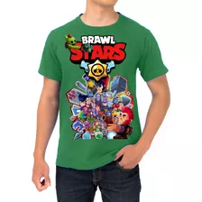 Camisetas Camisas Gamer Brawl Stars Verde 100% 30.1 Dtf