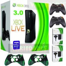 Xbox 360 3.0 4gb Wifi Xbox Live+2 Controles+ Obsequios