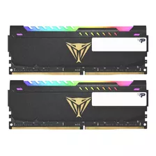 Memoria Ram Viper Steel Rgb Gamer Color Negro 16gb 2 Patriot Pvsr416g320c8k