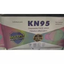 Caja De Cubrebocas De Colores Kn 95