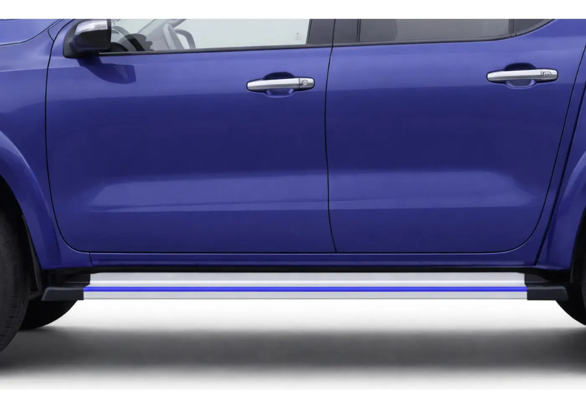 Estribos De Aluminio Ranger 2013 Al 2023 Moldura Azul