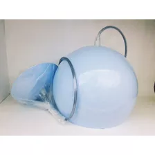 Luminária Pendente Meia Bola Azul Bebê