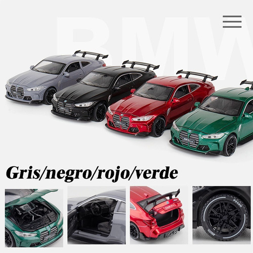 Bmw M4 Coupe Miniatura Metal Autos Adornos Coleccin 1/32 Foto 3