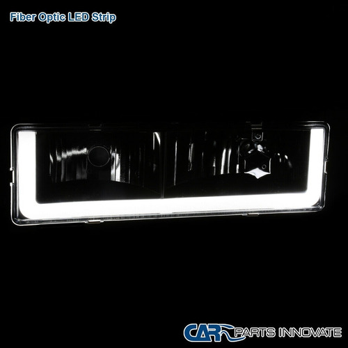 Par Faros Chevrolet C/k 1500/2500/ Gmc Sierra Negros 88-98   Foto 8