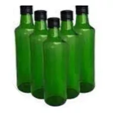 Garrafa Vazia De Vidro Azeite Verde 510ml 8 Uni Com Tampa