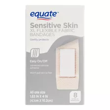 Equate Vendajes De Tela Flexible Xl Sensitive Skin 8 Ct