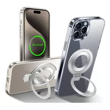 Guuboly Funda Transparente Para Phone 15 Pro, Soporte Magn