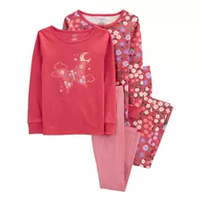 Kit Pijama Carters 4 Peças Menina Importado