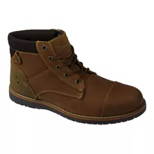 Bota Hombre Triples 33005 Casual Piel Semivestir Urbano Miel