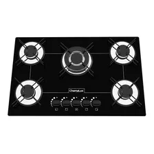 Fogão Cooktop Gás Chamalux Luana 5 Bocas Tripla Chama Preto 110v/220v