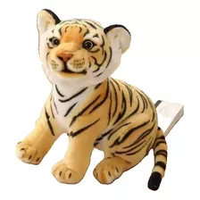  Tigre Pelúcia Realista Simulação Animal Brinquedo Fofo