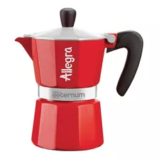 Cafetera Aeternum Allegra 6 Cups Manual Roja Italiana