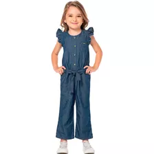Macacão Jeans Infantil Feminino Mania Kids