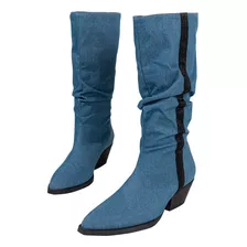 Botas Vaqueras De Talla Grande Para Mujer, De Tubo Medio, Tr