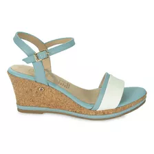 Sandalia D'orsay Casual Mujer Piazza Cele/blan 324