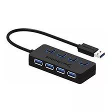 Buje Usb 3.0 Sabrent De 4 Puertos Con Interruptores De