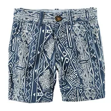 Carter S Boy S Blue Print Button Shorts Front 3m 