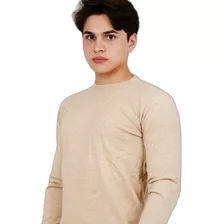 Pullover Hombre Bremer Verde Liso Pullover Vestir Algodon 