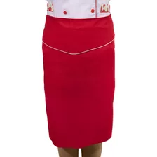 Avental De Cintura Vermelho Chef Gastronomia Pizzaria Garçom