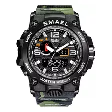 Relógio Masculino Smael Camuflado Militar Esportivo Digital 