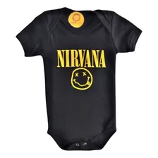 Body Rock Temático Nirvana Para Bebê Menino E Menina