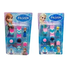 2x Relógios Infantis Com Boneco Frozen - Elsa + Anna