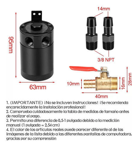 Tanque De Recuperacin De Aceite Con Filtro Universal Foto 3