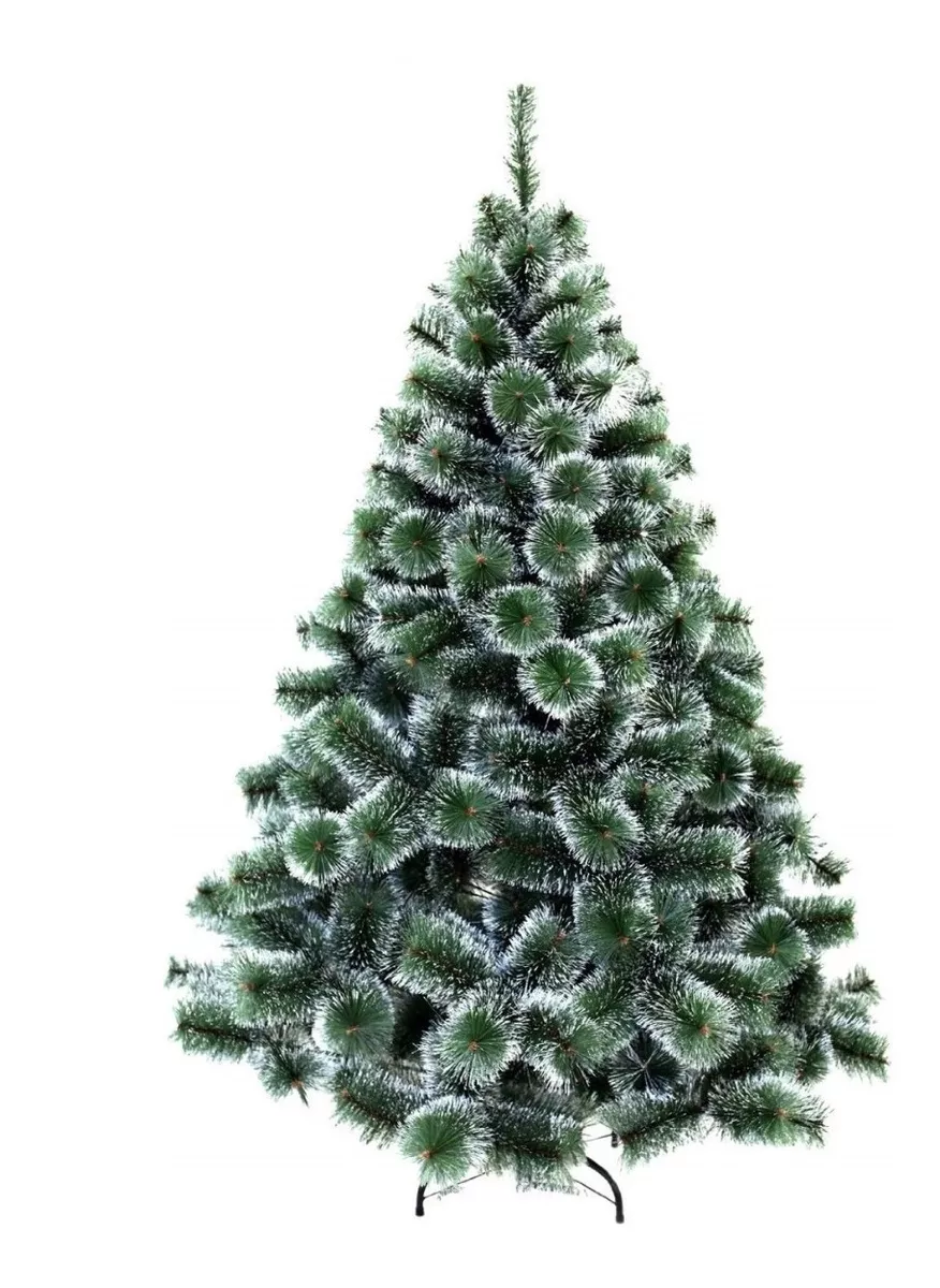 Árbol De Navidad Nevado 180cm 250 Ramas Anchas Base Metálica