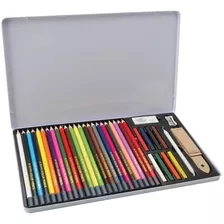 Estuche Lapices Colores Dibujo Pastel 36 Pz Arte Importado