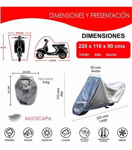 Funda Cubierta Lona Moto Cubre Keeway Patagonian Eagle 250 Foto 3