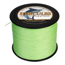 Linha Multifilamento 4 Fios Hercules 500m-0,10mm/verde Fluor