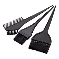 Kit Pente Pincel De Pintura Pintar Tingi Cabelo Barbas Pelos Cor Preto