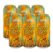 Cerveza Artesanal Antares Honey Beer Pack X6u 473ml