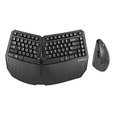 Perixx Periduo-813b Us, Teclado Compacto Ergonómico Inalámbr