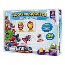 Brinquedo Educativo Marvel Jogo Dos Opostos 24 Peças