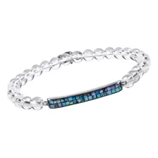 Pulsera Elástica De Cuentas De Cristal De Cuarzo De Roca Cur